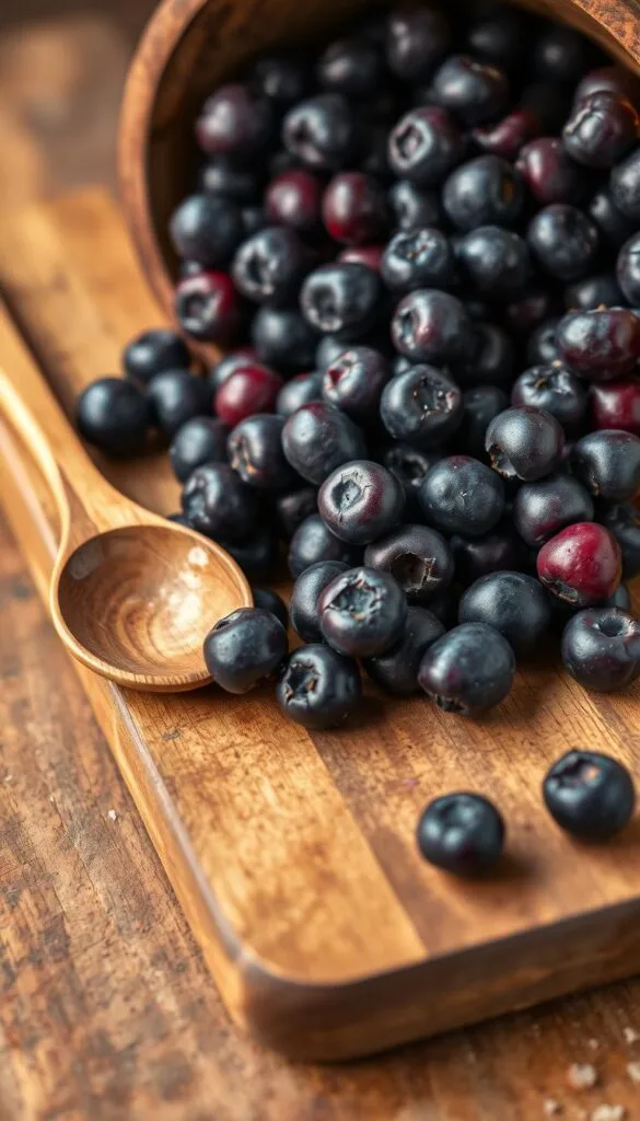 Fresh Huckleberries Preparation