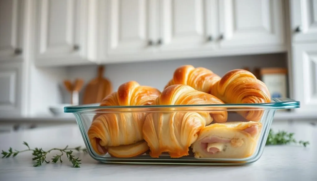 Ham and Cheese Croissant Casserole Storage