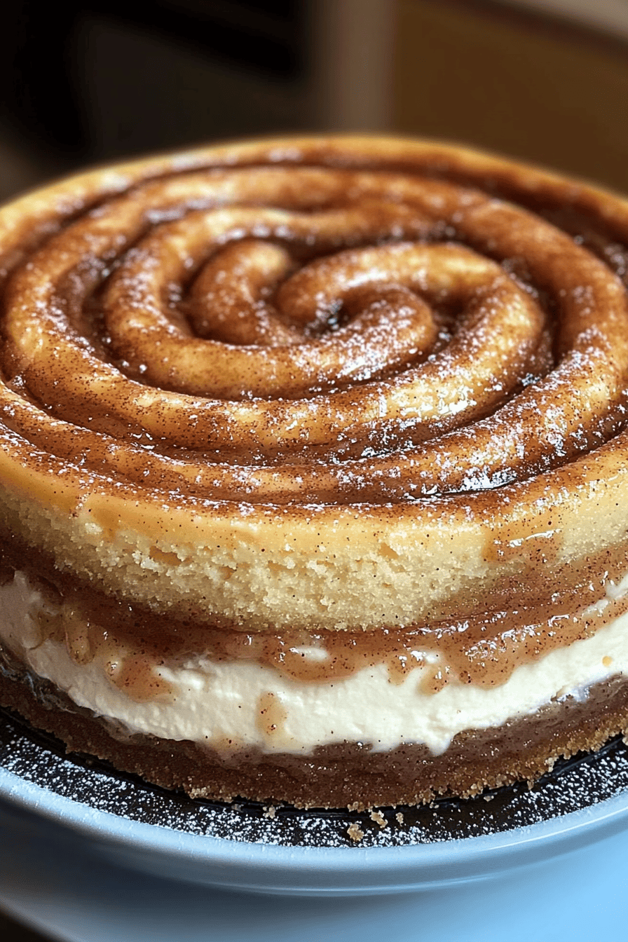 cinnamon bun cheesecake