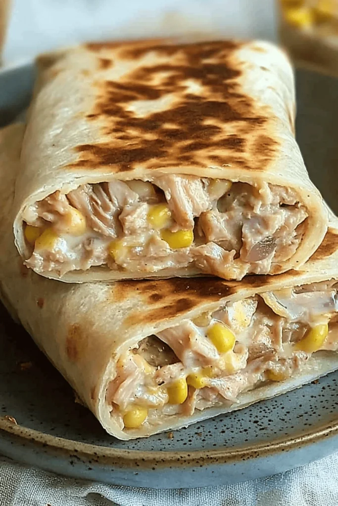 Tuna Melt Wrap Assembly Technique tuna sandwich