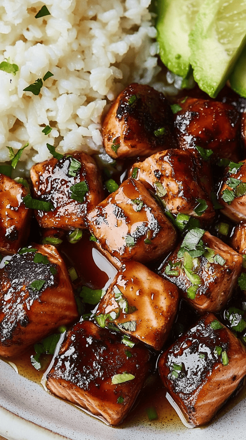 blackened honey glazed salmon bites