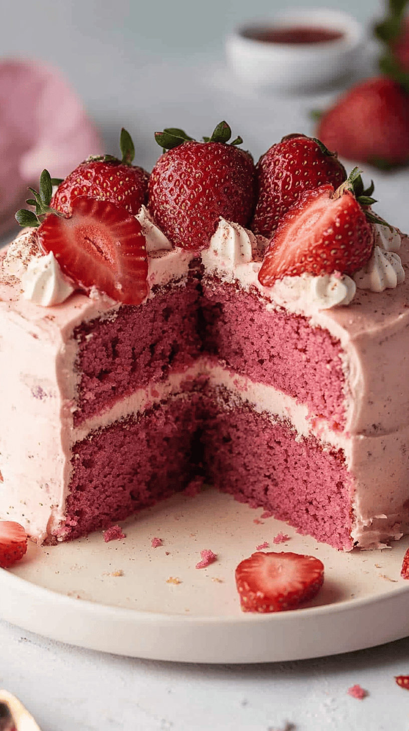 mini strawberry cake