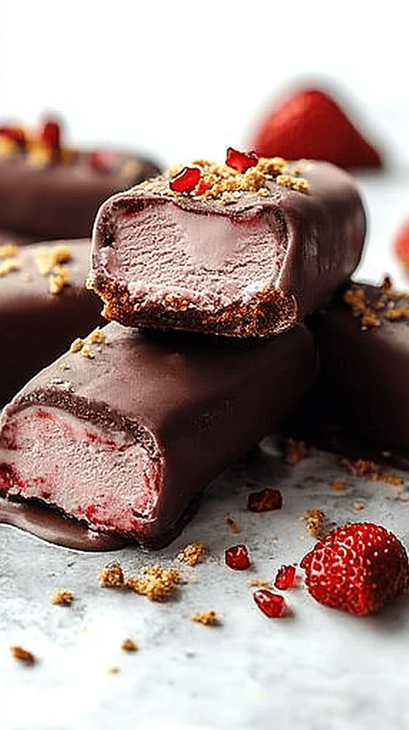 strawberry shortcake ice cream bar