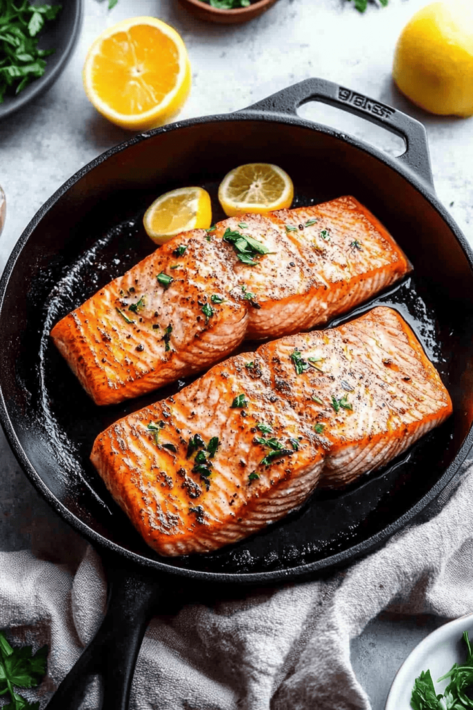 Easy cast iron salmon recipe