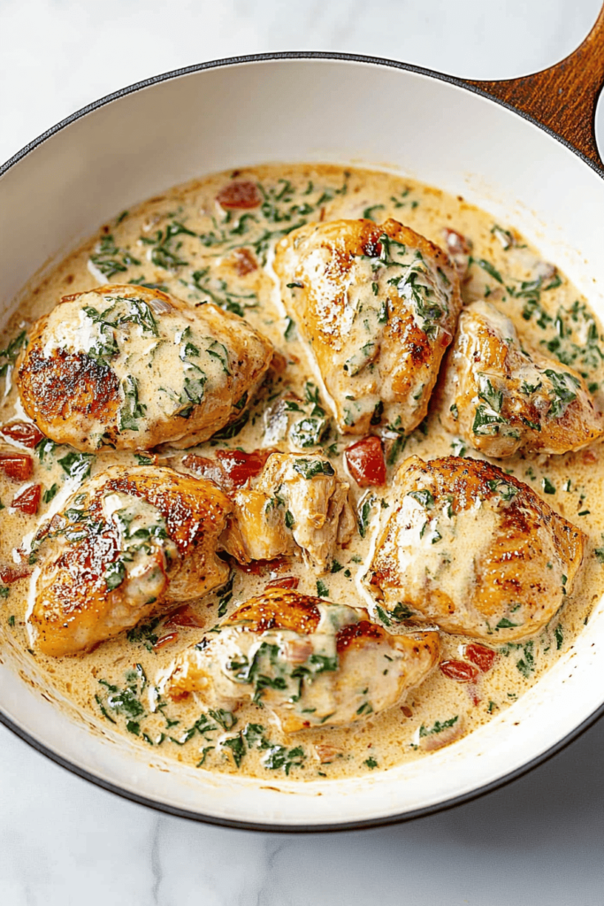 Keto Marry Me chicken thighs