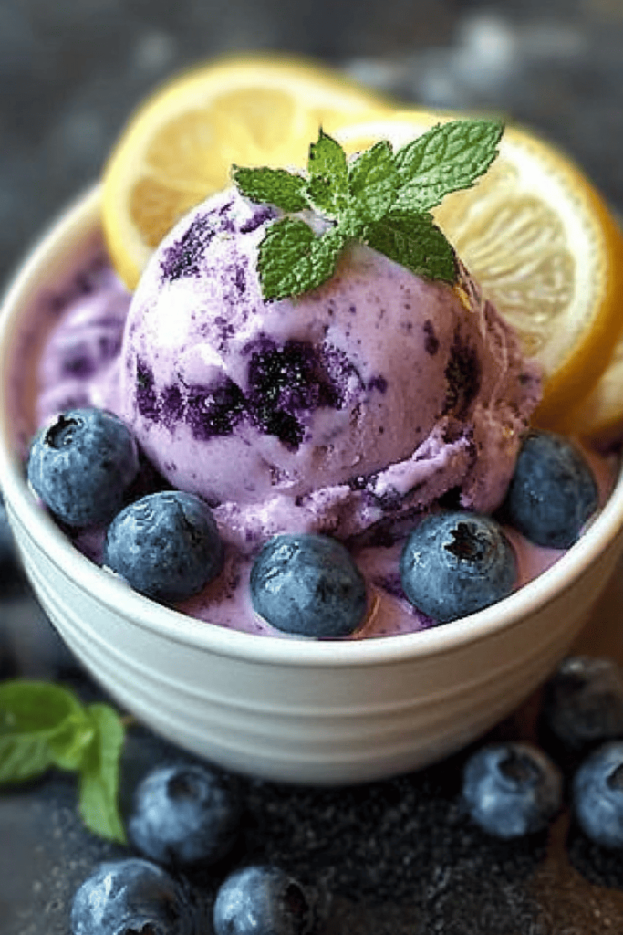 Lemon blueberry cheesecake ice cream ingredients