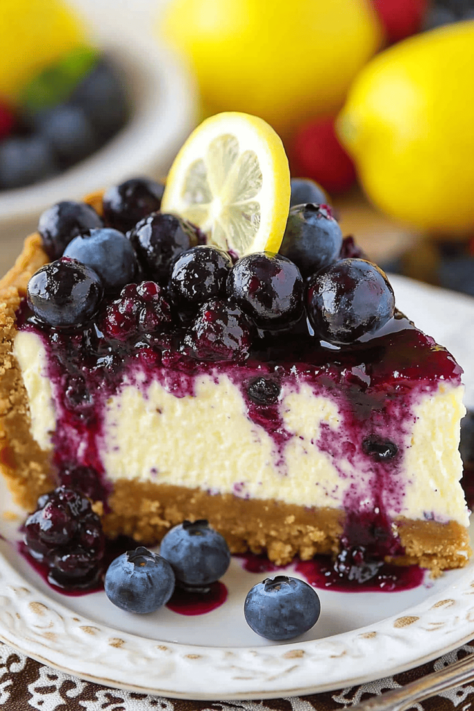 Lemon blueberry cheesecake recipe