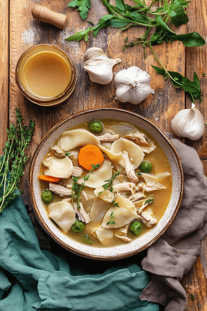 Old fashioned Pennsylvania Dutch chicken pot pie