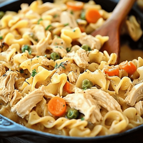 chicken pot pie noodles recipe