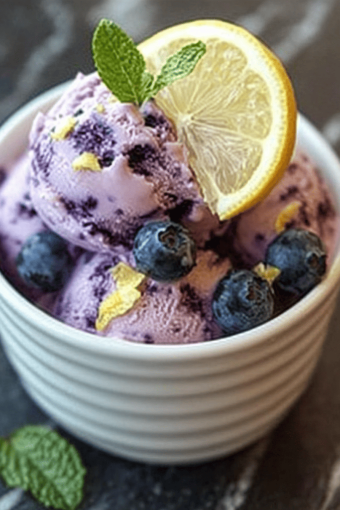 lemon blueberry cheesecake ice cream