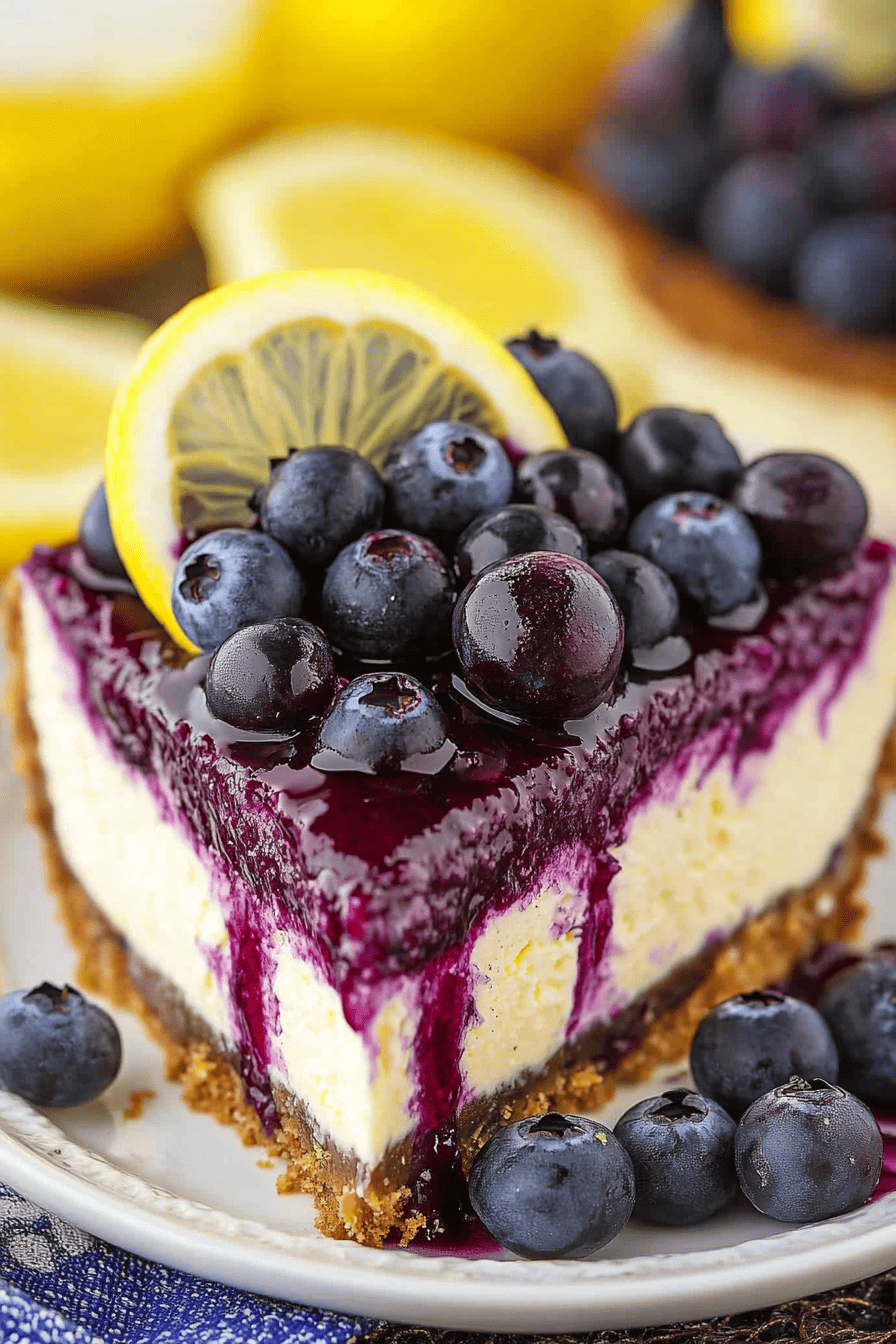 lemon blueberry cheesecake