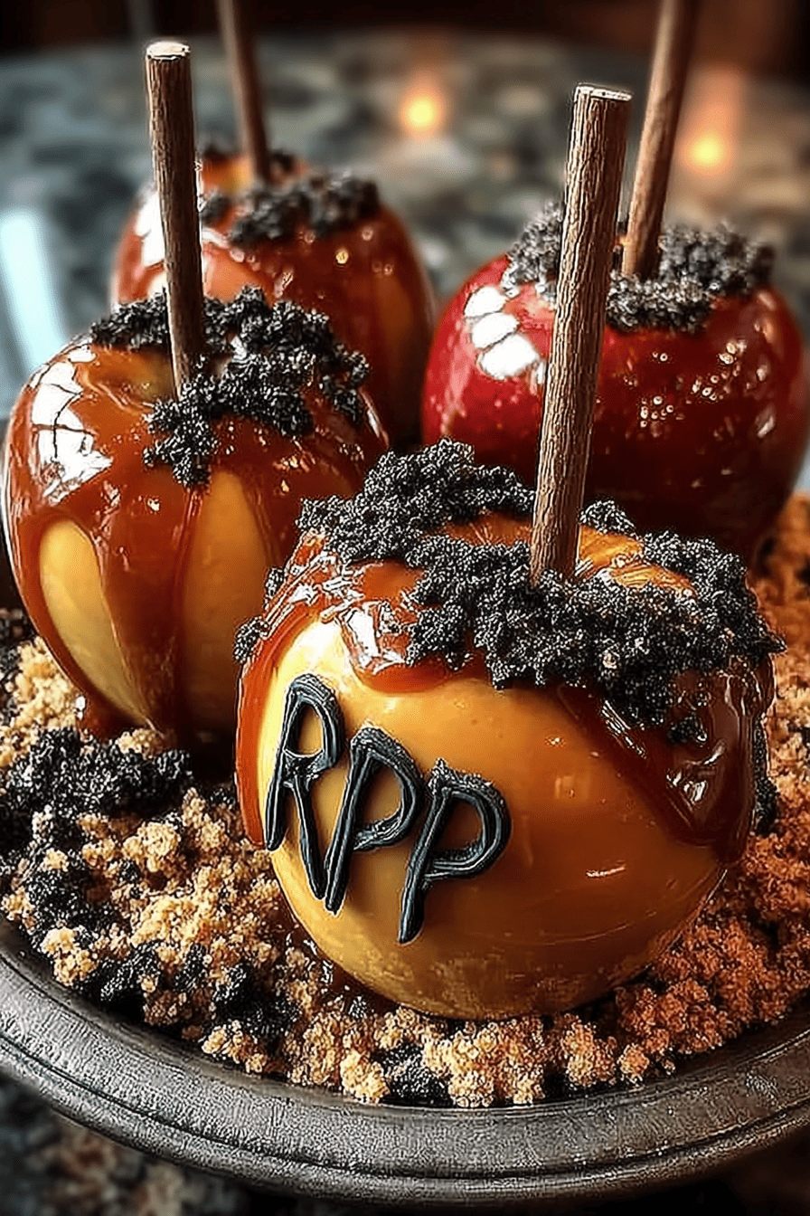 Tombstone Caramel Apples