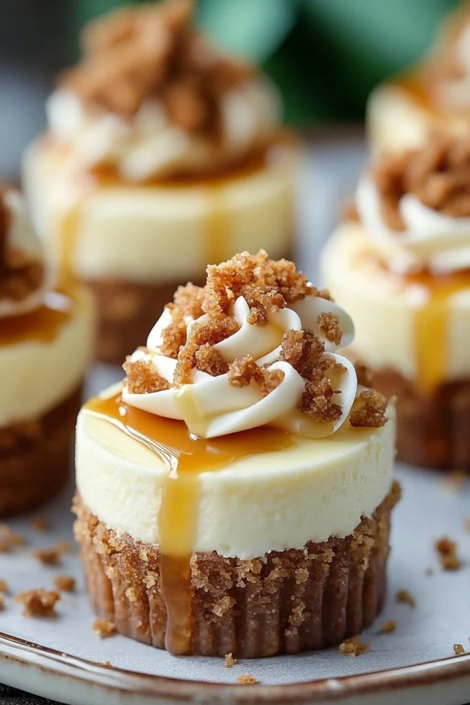 Apple Crisp Mini Cheesecakes