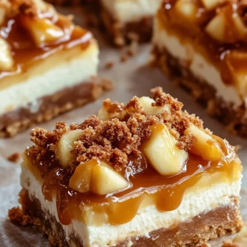 Caramel Apple Cheesecake Bars