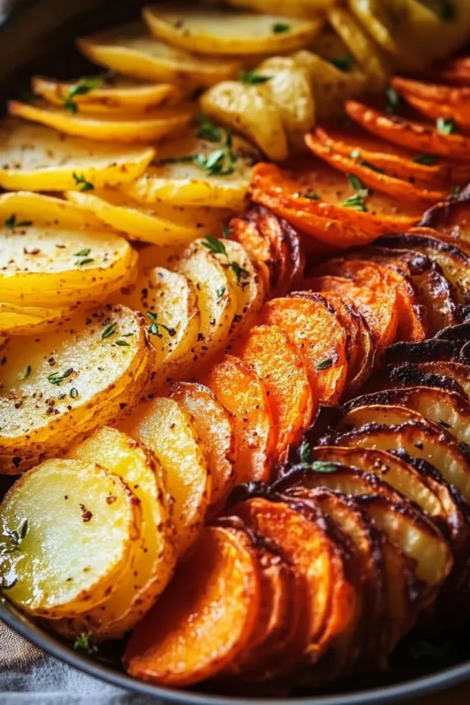 Cheesy Root Vegetable Gratin