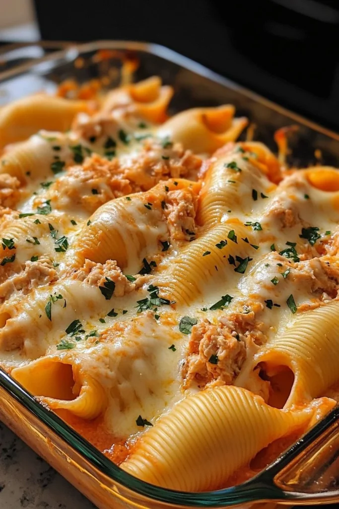 Creamy Buffalo Chicken Stuffed Shells