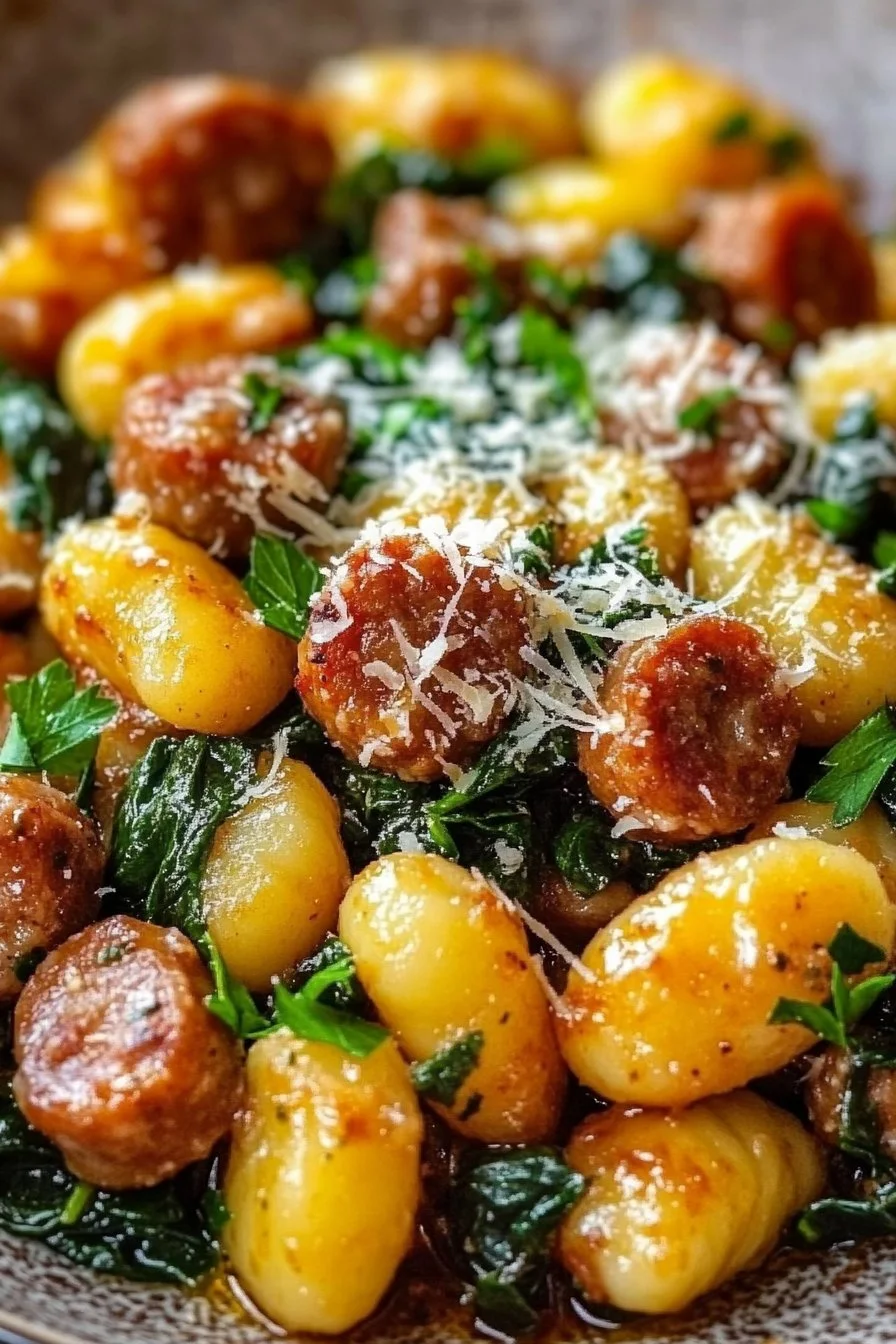 Creamy Pumpkin Gnocchi with Spinach