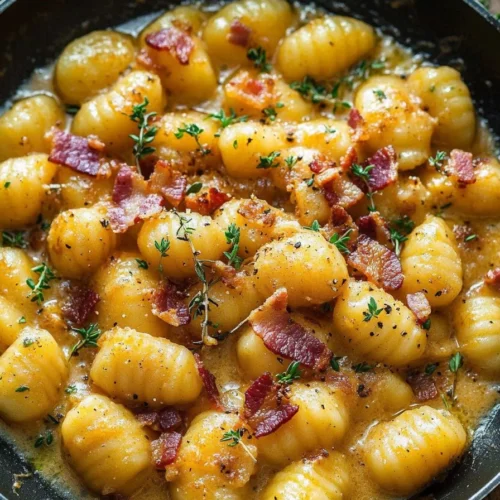 Creamy Pumpkin Gnocchi with Bacon
