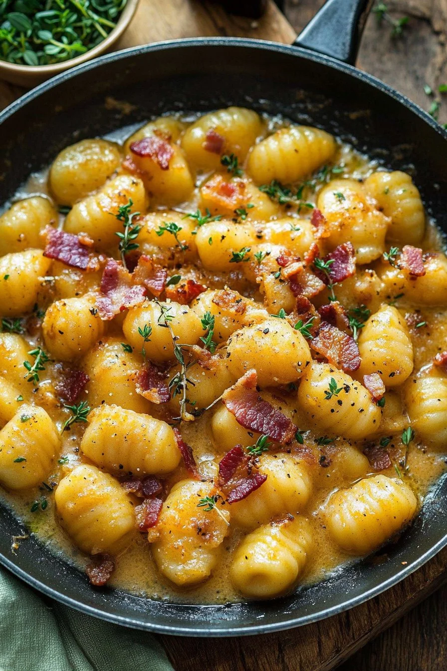 Creamy Pumpkin Gnocchi with Bacon