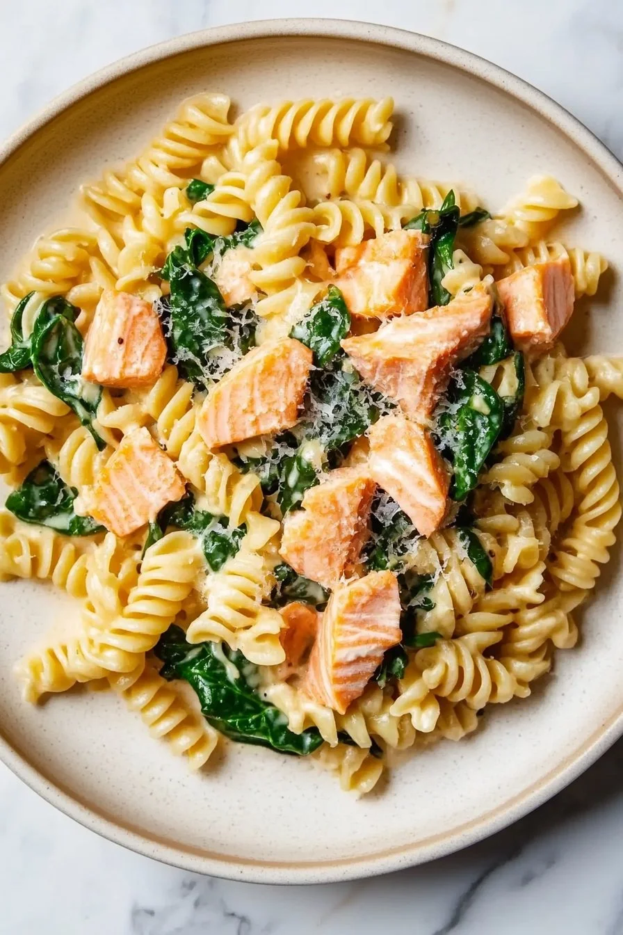Spinach Salmon Pasta Recipe
