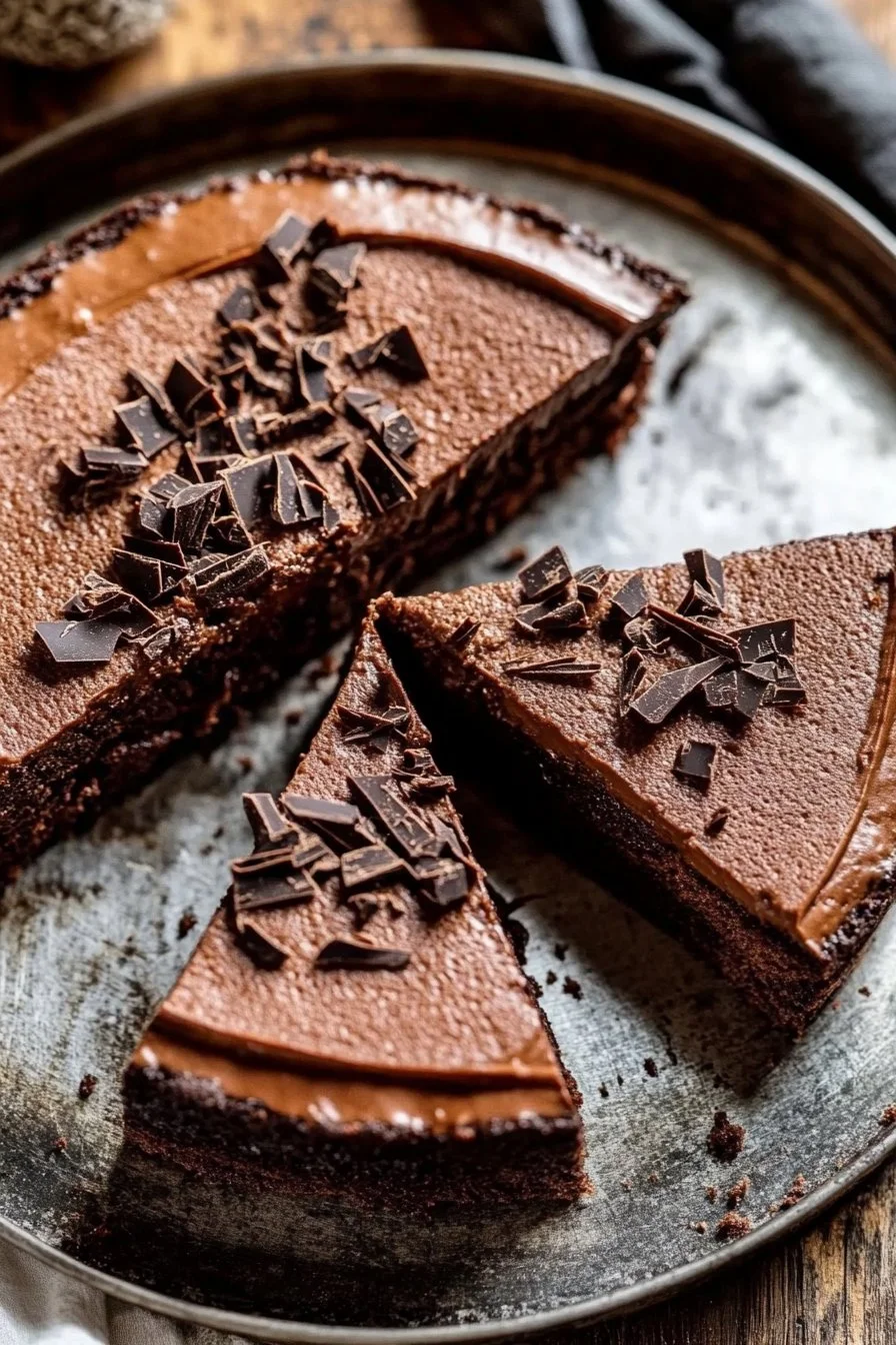 Dark Chocolate Chess Pie