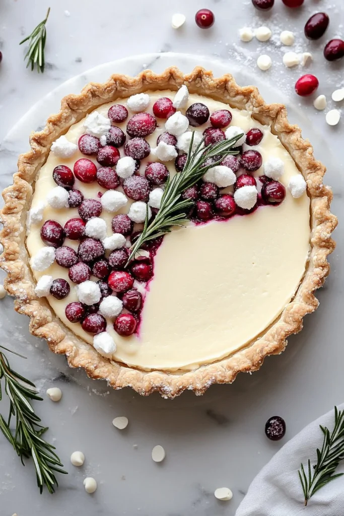Festive White Chocolate Cranberry Tart