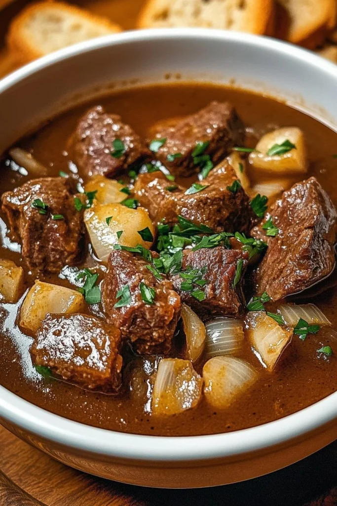 French Onion Beef Short Rib Soup