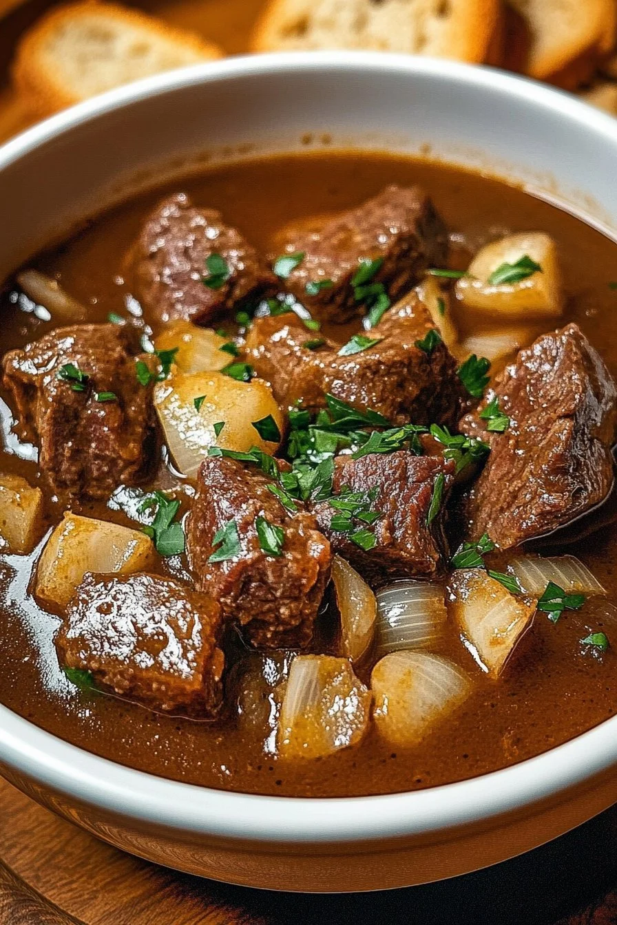French Onion Beef Short Rib Soup