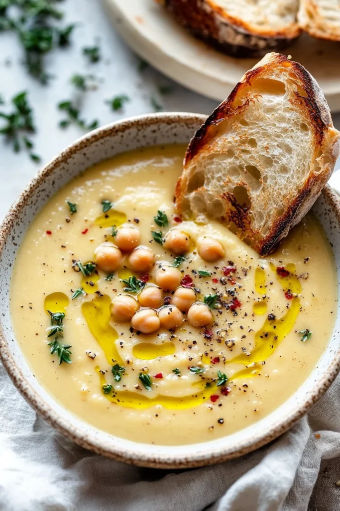 Garlic Chickpea Soup