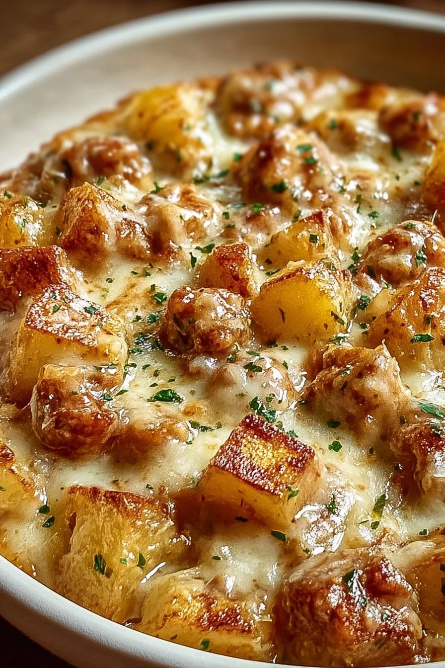 Garlic Parmesan Crockpot Chicken and Potatoe
