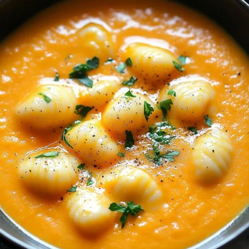 Gorgonzola Pumpkin Gnocchi Soup
