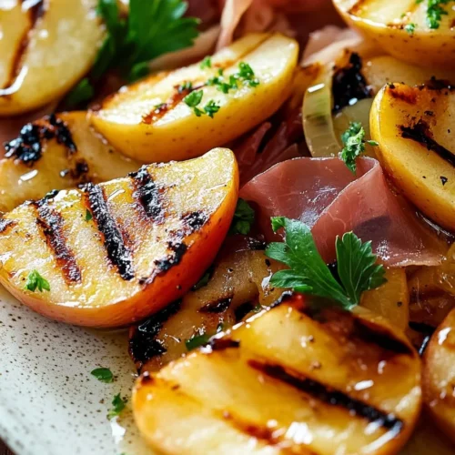 Grilled Apples with Prosciutto and Honey