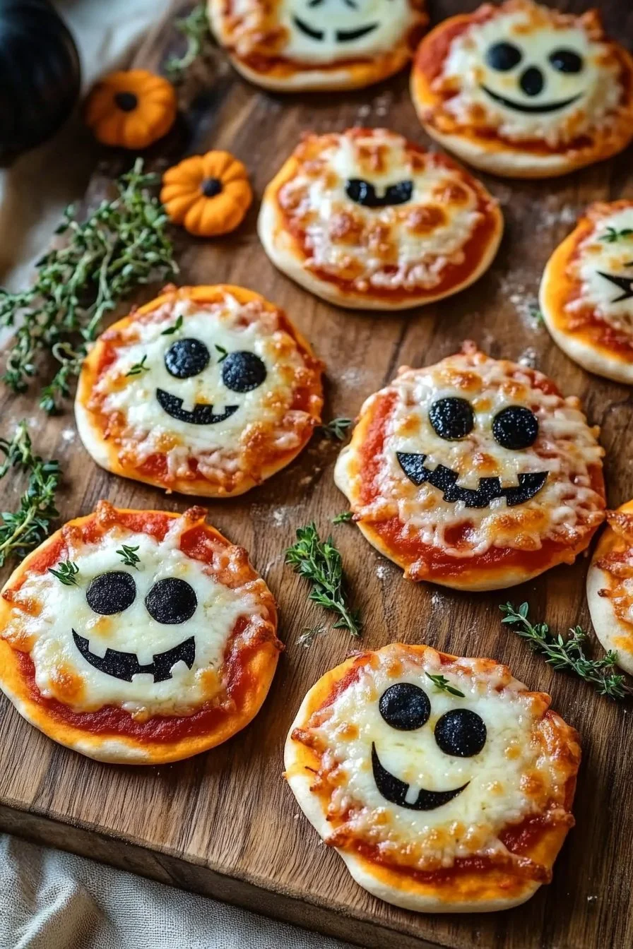 Halloween Mini Pizzas