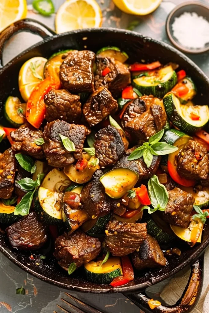 zucchini beef stir-fry