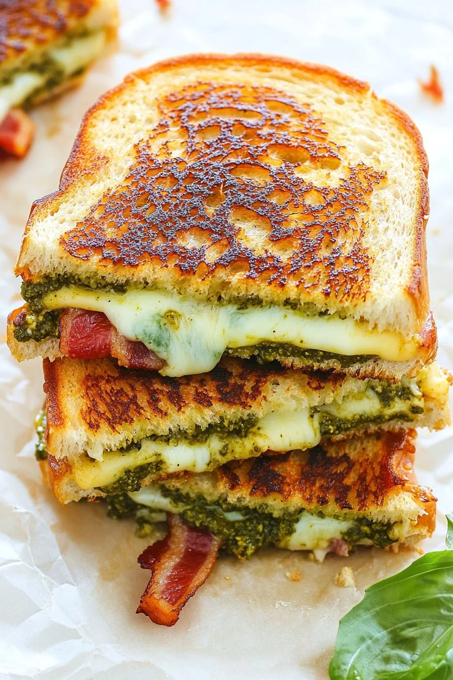pesto grilled cheese