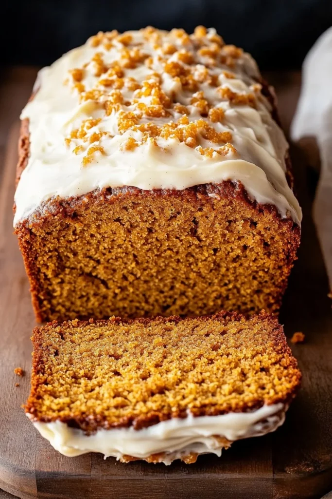 Pumpkin Bread with Cream Cheese Frosting