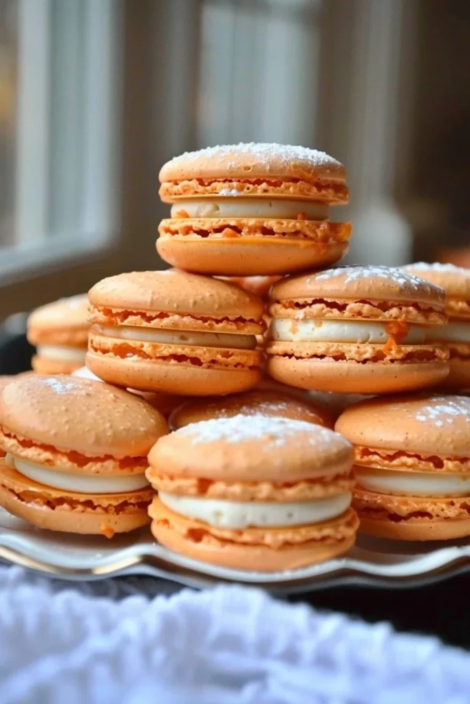 pumpkin pie macarons