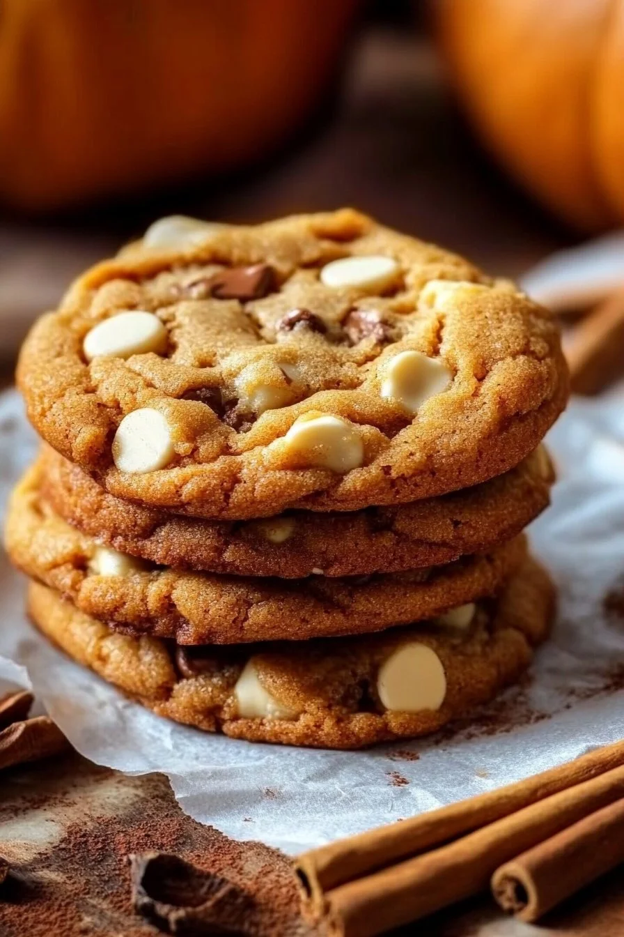Pumpkin White Chocolate Chip Cookies