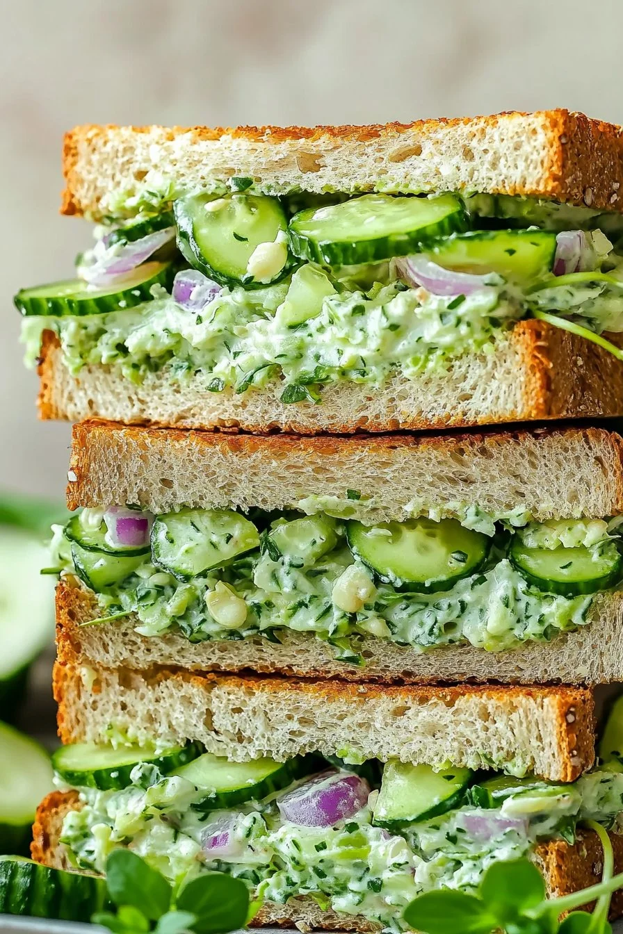 cucumber salad sandwiches