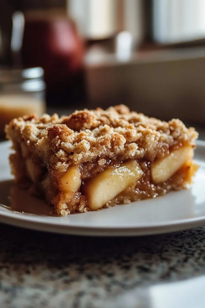 Salted Caramel Apple Crumble Bars