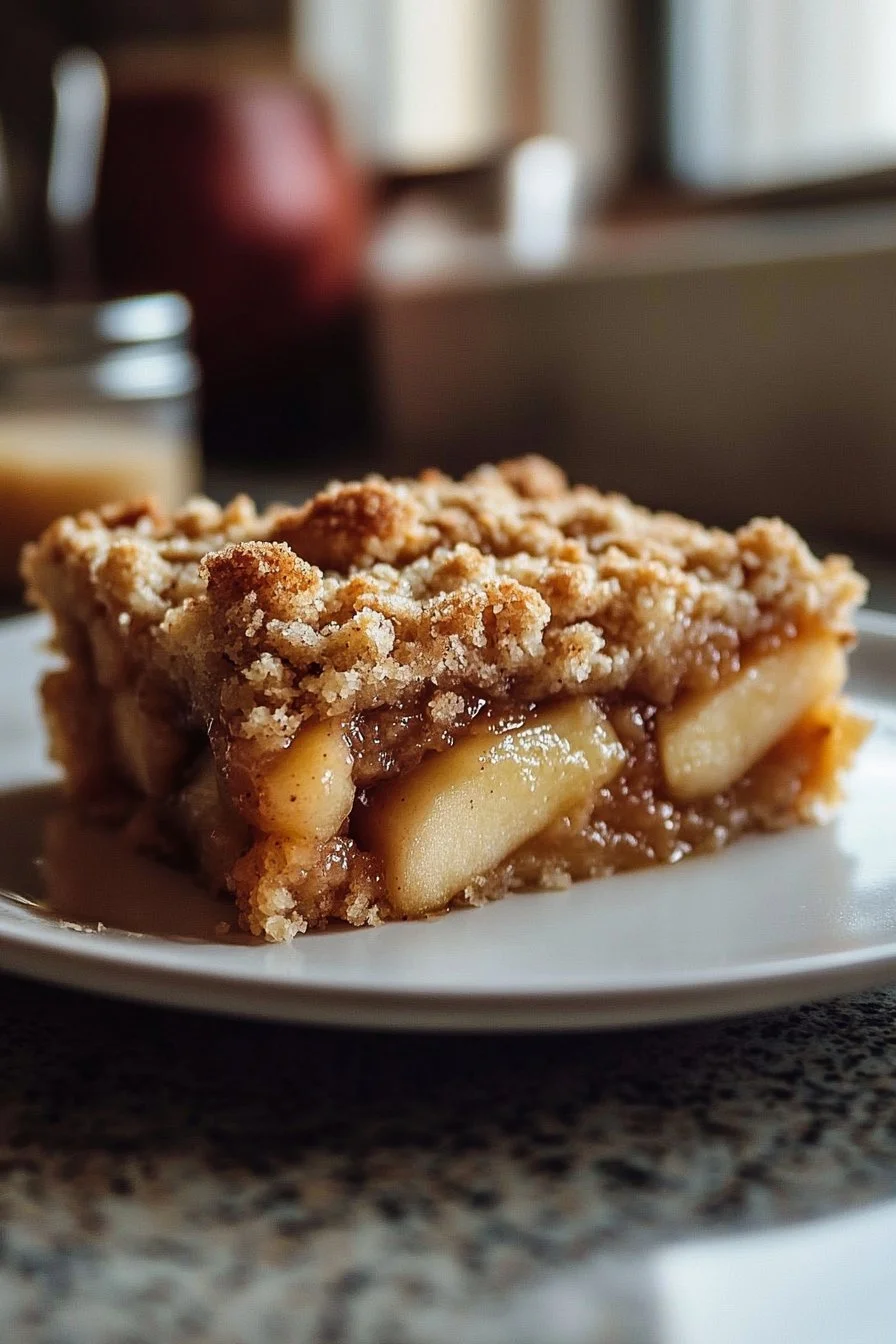 Salted Caramel Apple Crumble Bars