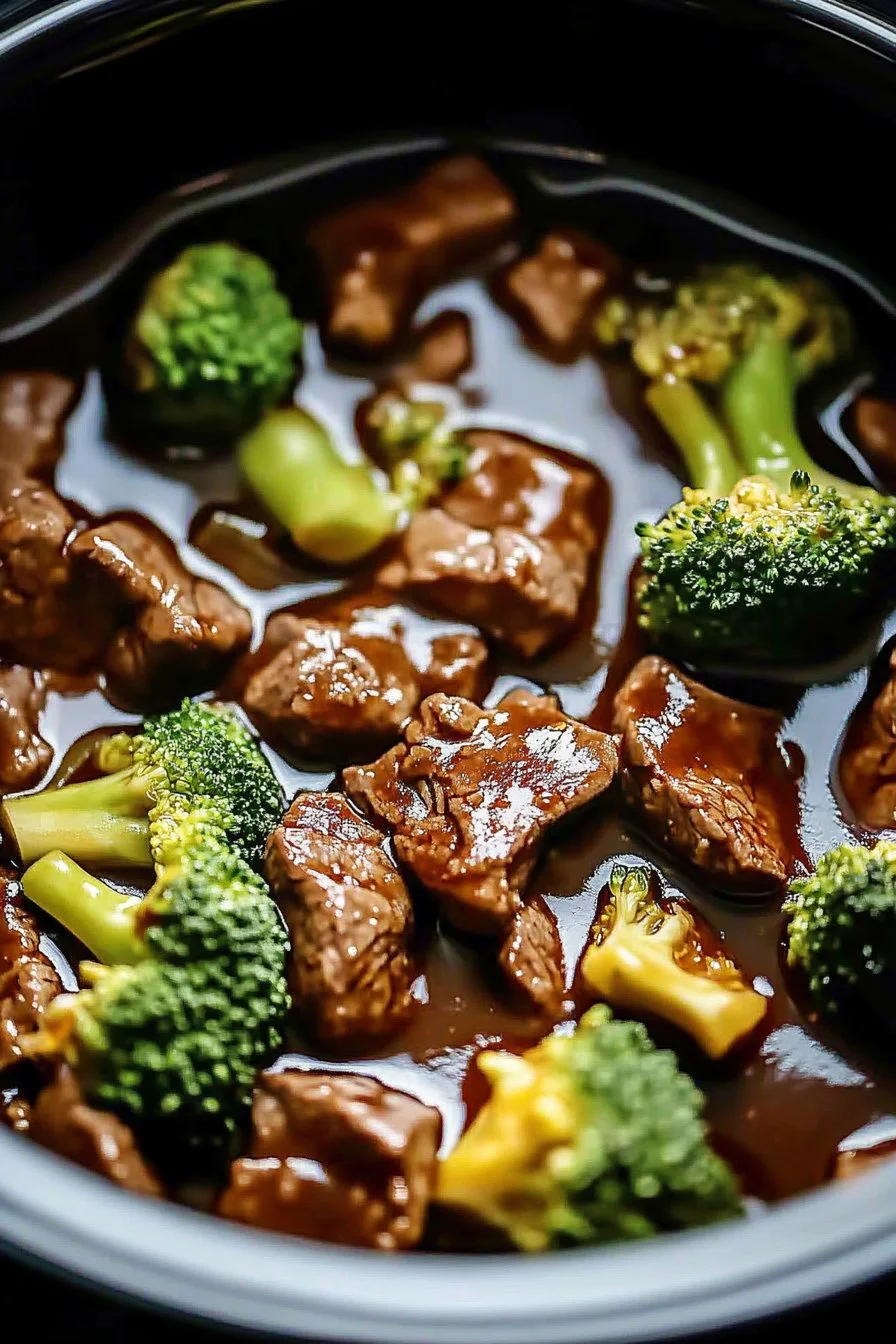 Savory Crock Pot Beef and Broccoli