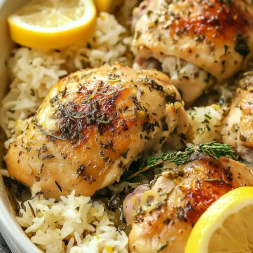 Lemon Herb Chicken with Fluffy Rice
