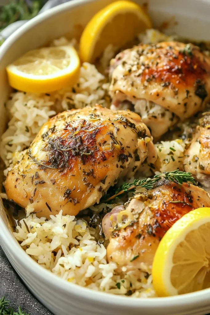 Lemon Herb Chicken with Fluffy Rice