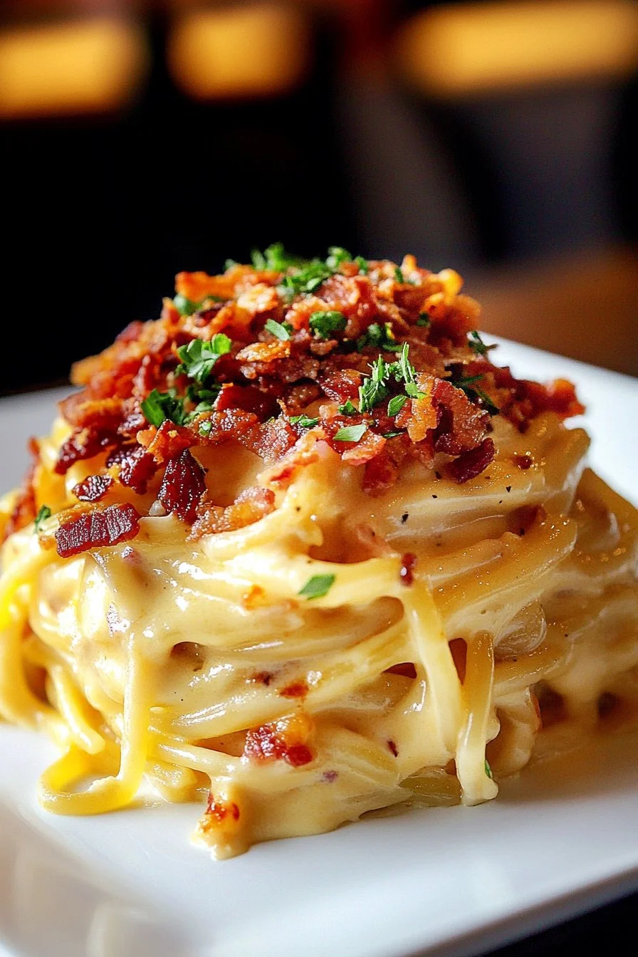 Cheesy Chicken Spaghetti Casserole