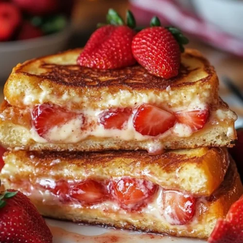strawberry cheesecake stuffed french toast
