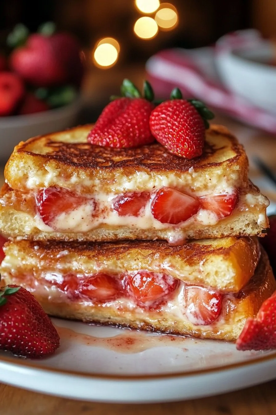 strawberry cheesecake stuffed french toast