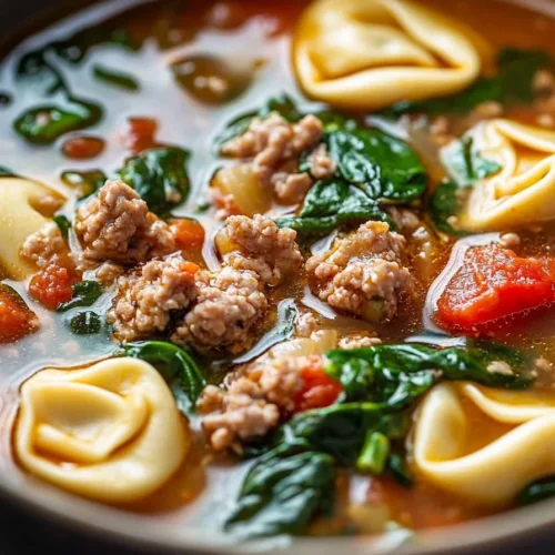 Autumn Tortellini Soup with Sausage