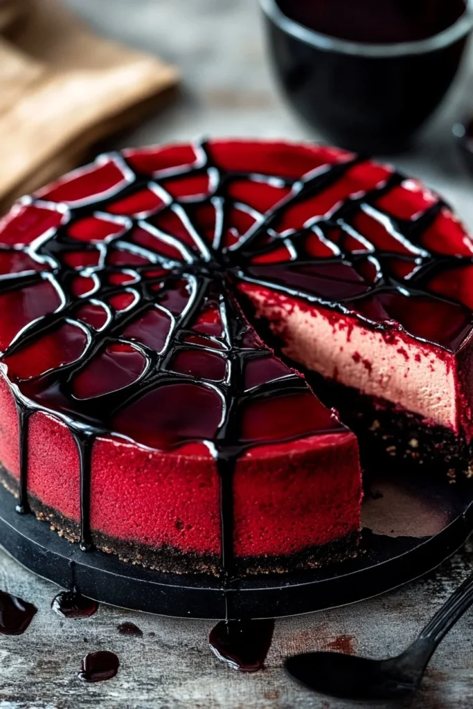 Vampire Bite Red Velvet Cheesecake