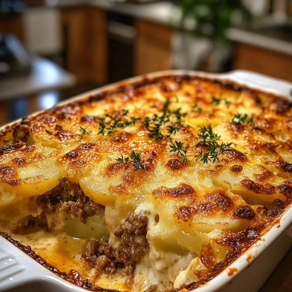 Hamburger Potato Casserole recipe